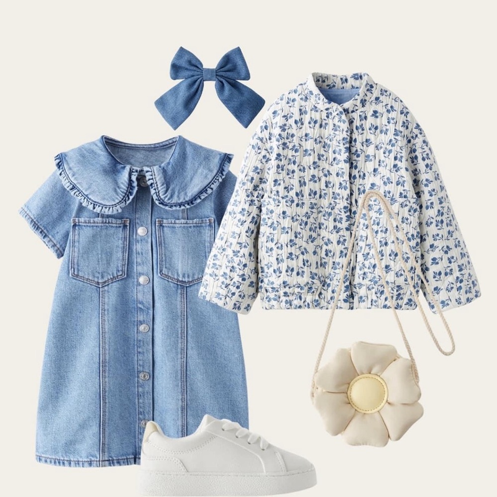 Zara Collared Denim Dress